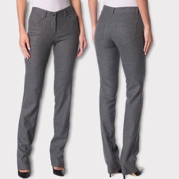 RED Valentino Straight Leg Wool Blend Pants Grigio Melange US 4 IT 40 NWT - Picture 1 of 10